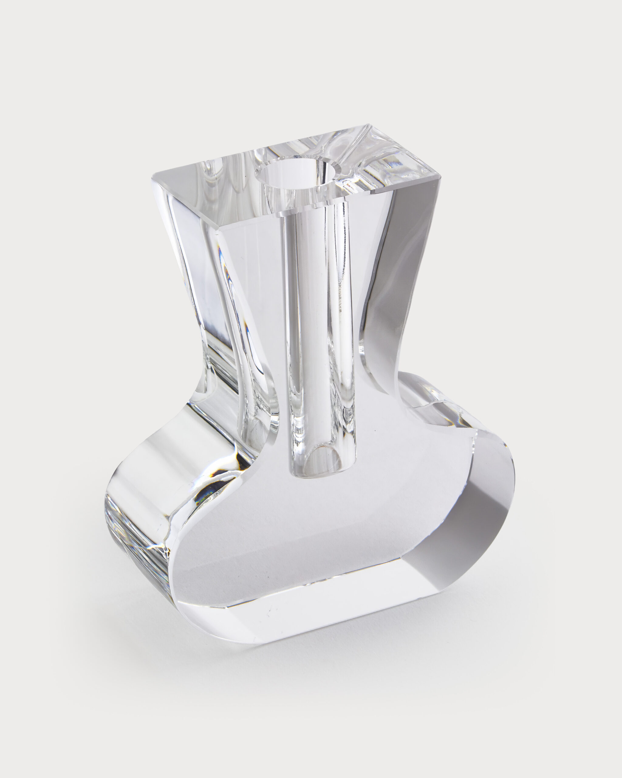 Crystal Glass Vase Urn Shape Mini Wide