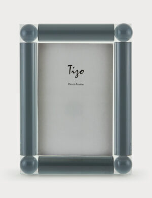4X6 – Crystal Glass Frame 4 Corner Ball Grey