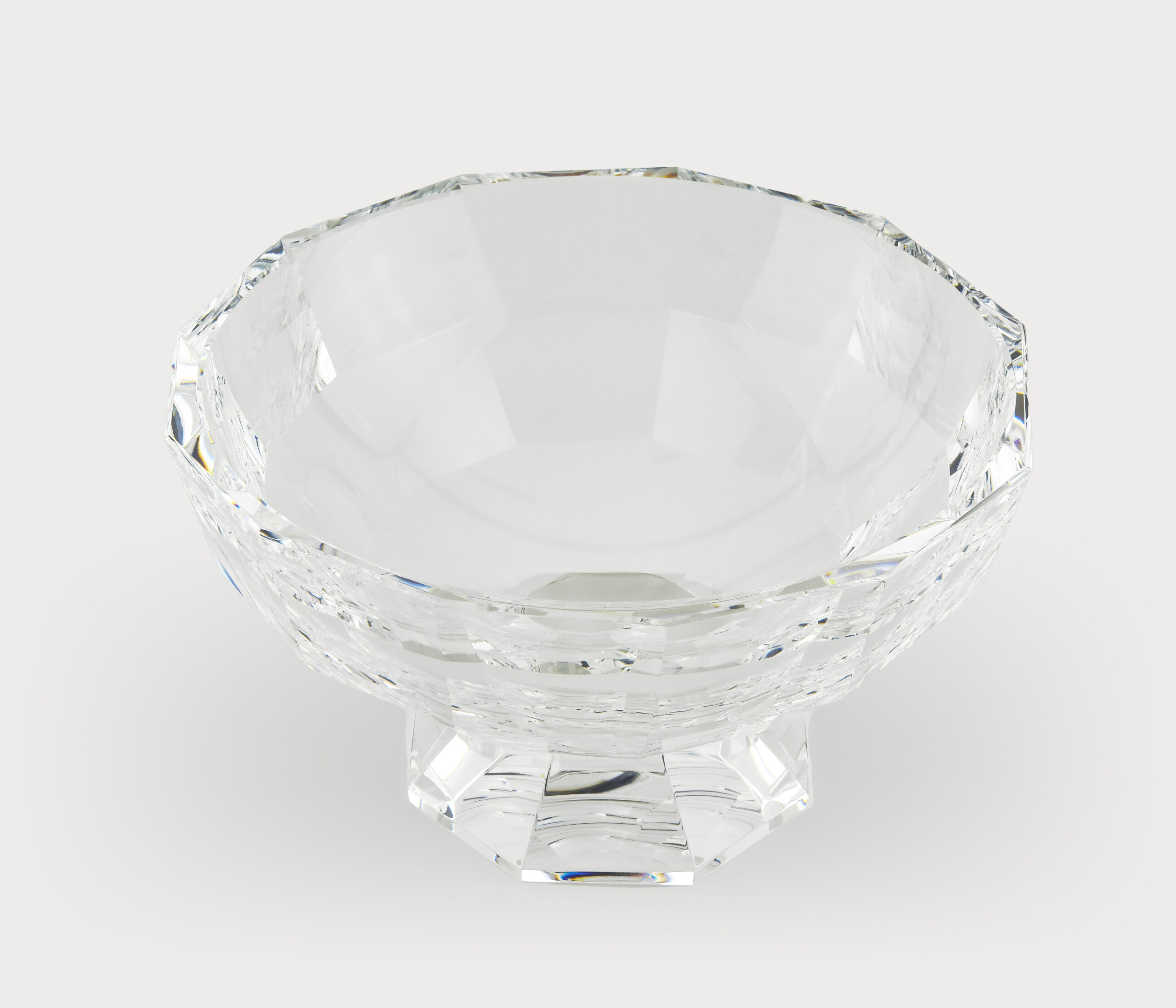 Crystal Glass Bowl w/Clear Base