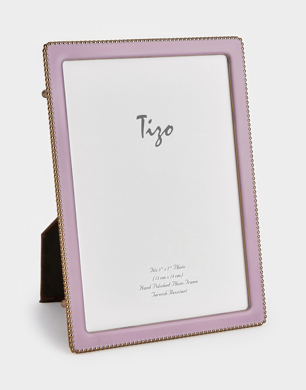 Goldplate Beaded Pink Enamel Frame