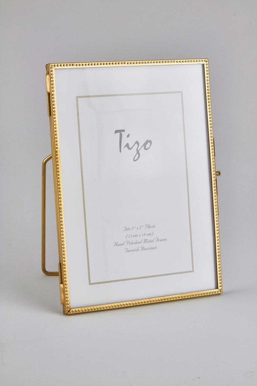Brass Photo Frame Beaded