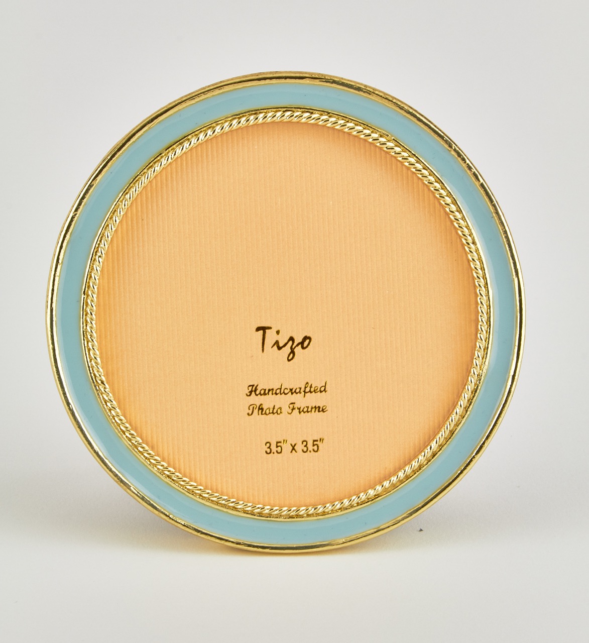 Enamel Gold Frame Baby Blue