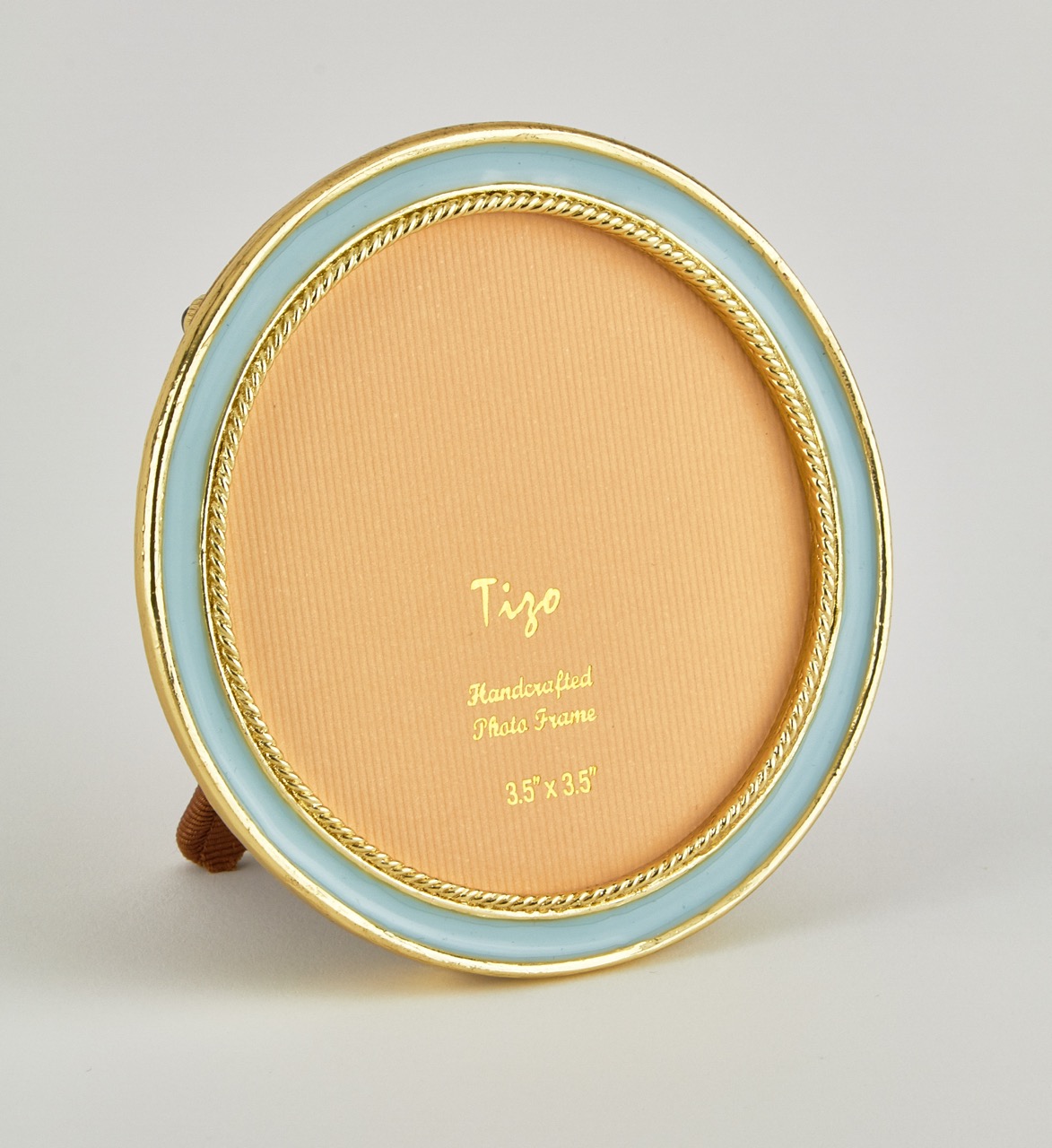 Enamel Gold Frame Baby Blue