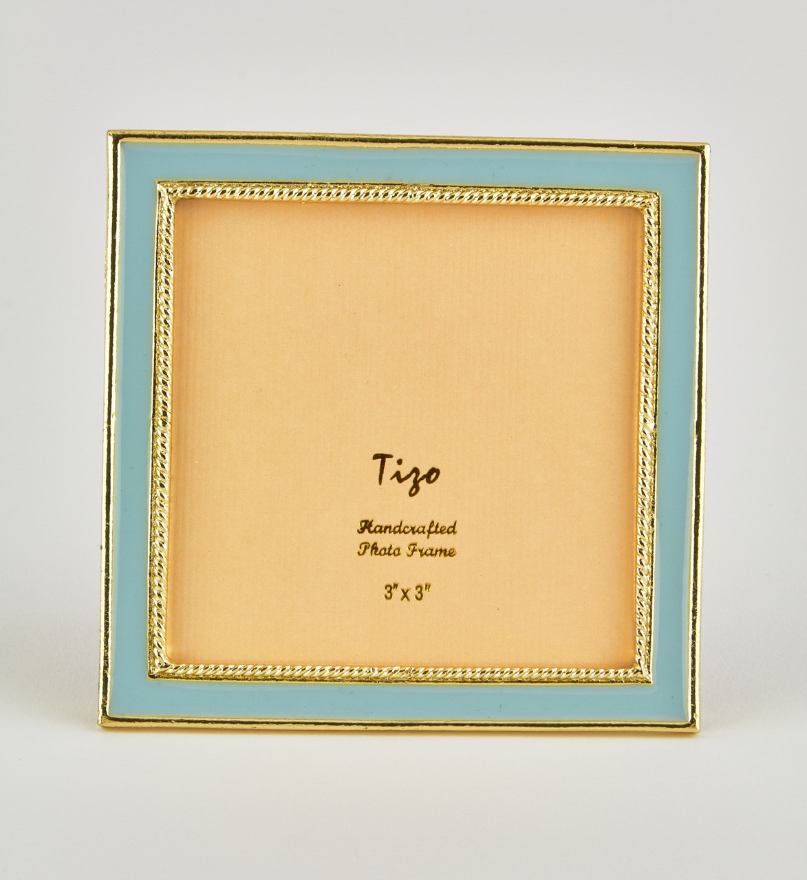 Enamel Gold Frame Baby Blue