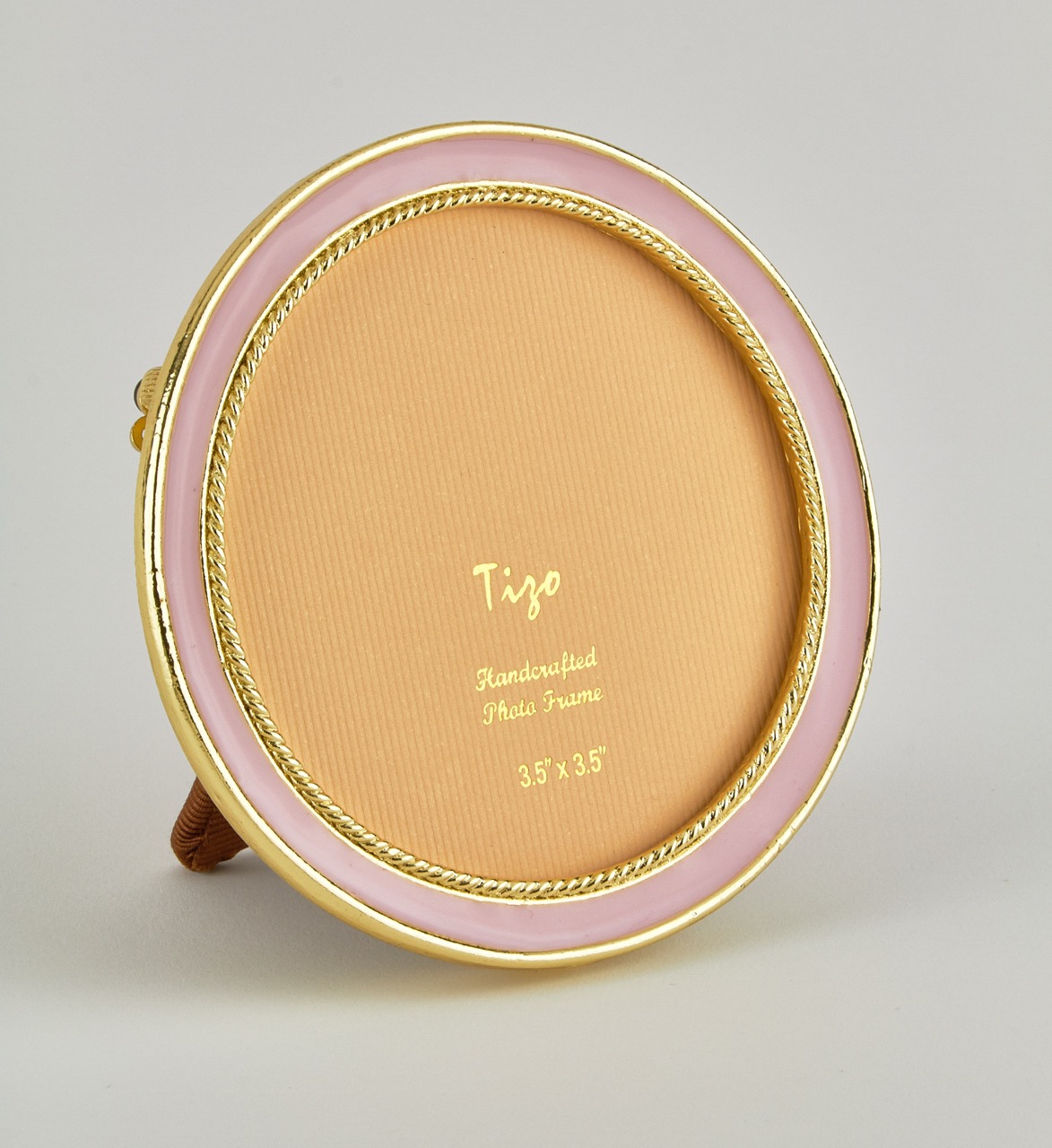 Enamel Gold Frame Pink