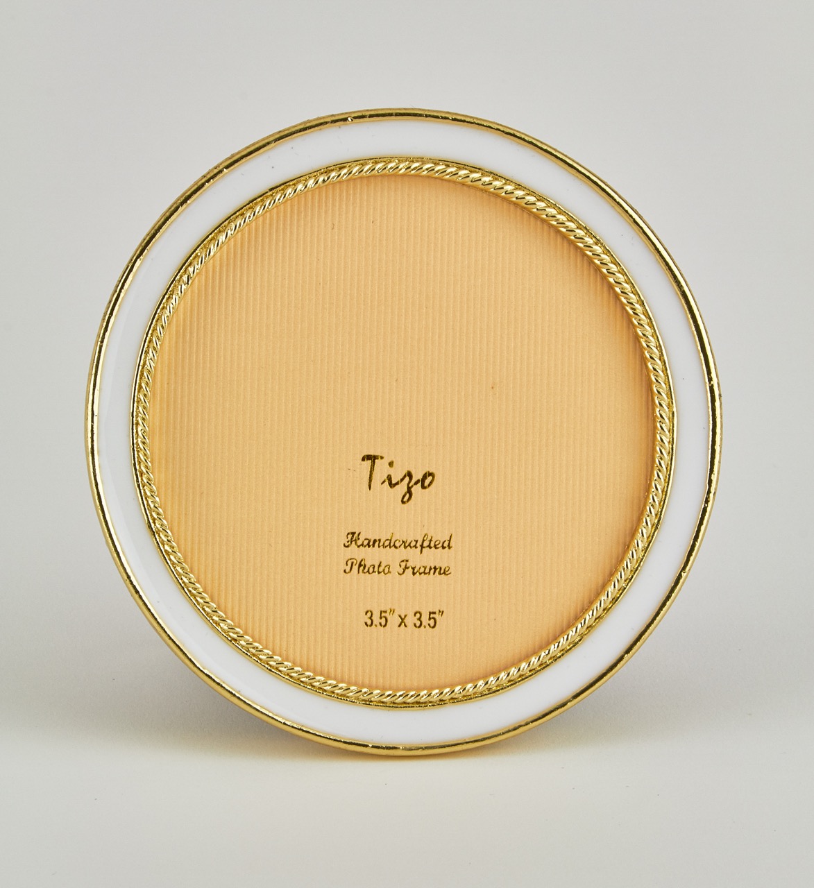 Enamel Gold Frame White