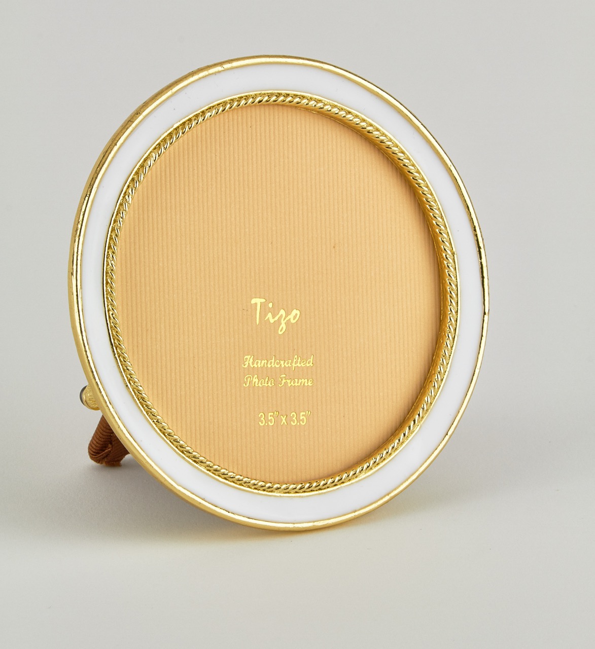 Enamel Gold Frame White