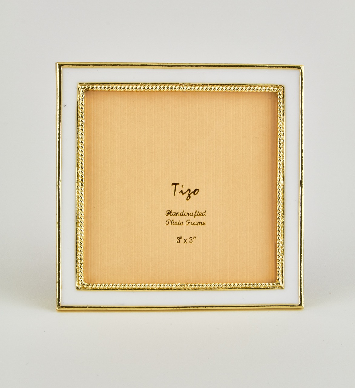 Enamel Gold Frame White