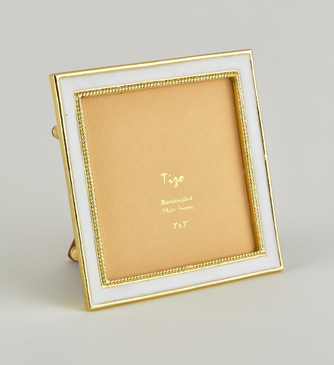 Enamel Gold Frame White